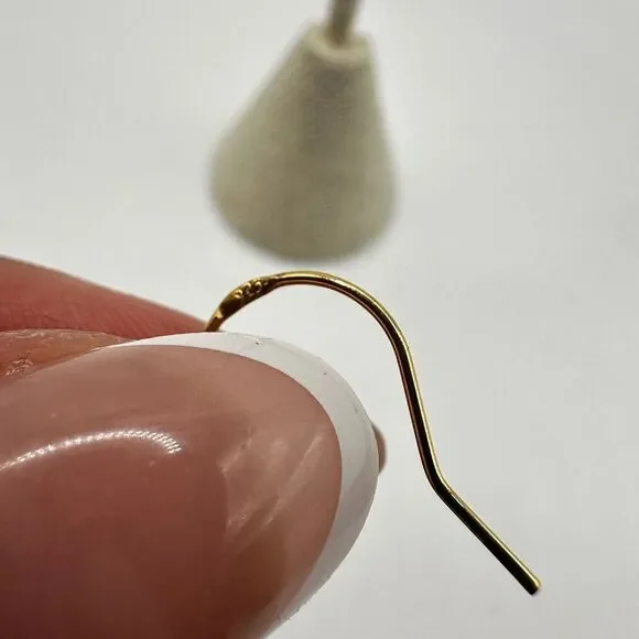 2.5” freshwater pearl, moonstone beaded, gold over 925 hook dangle earrings! - Picture 15 of 15